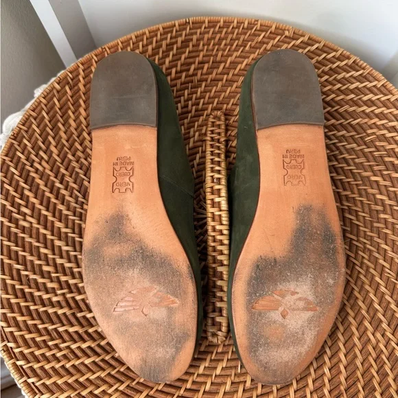 FORTRESS OF INCA in Moss Green Suede Flats - Picture 6 of 6